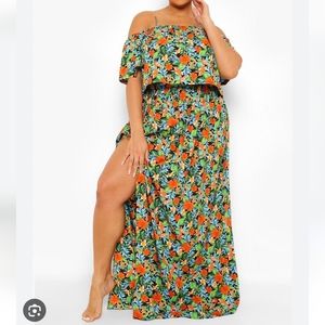 Two piece Bardot Top & Skirt